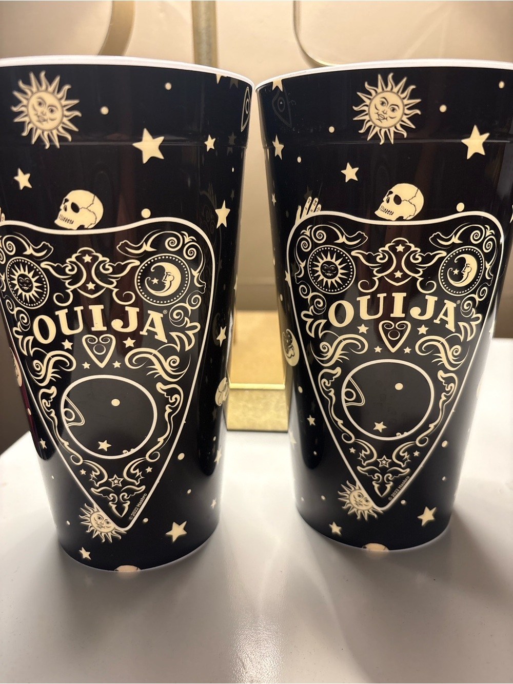 Ouija Black & Cream Tumbler - Mystical Drinkware